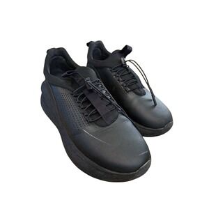 Clove Nursing Shoes Womens Black Water Resistant Healthcare Sneakers Toggle Lace